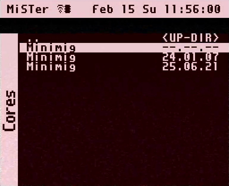 MiSTer Minimig Core Selection