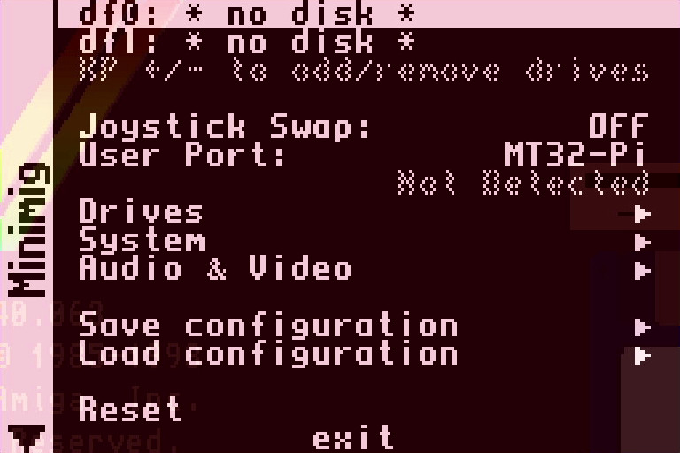 MiSTer Minimig Screen