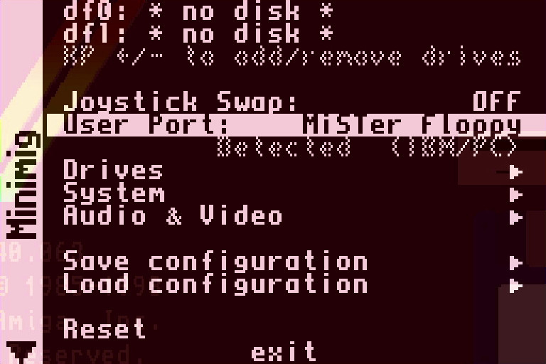 MiSTer Minimig Screen - MiSTer Floppy
